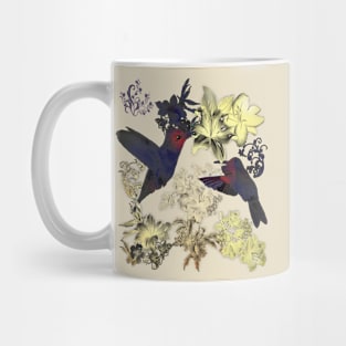 Hummingbird Floral pattern Mug